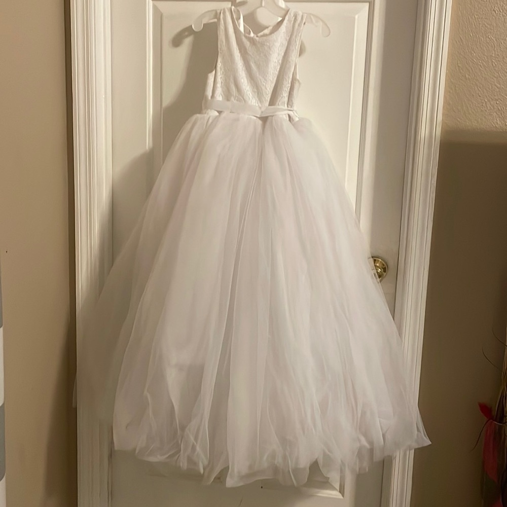 White kids formal dress